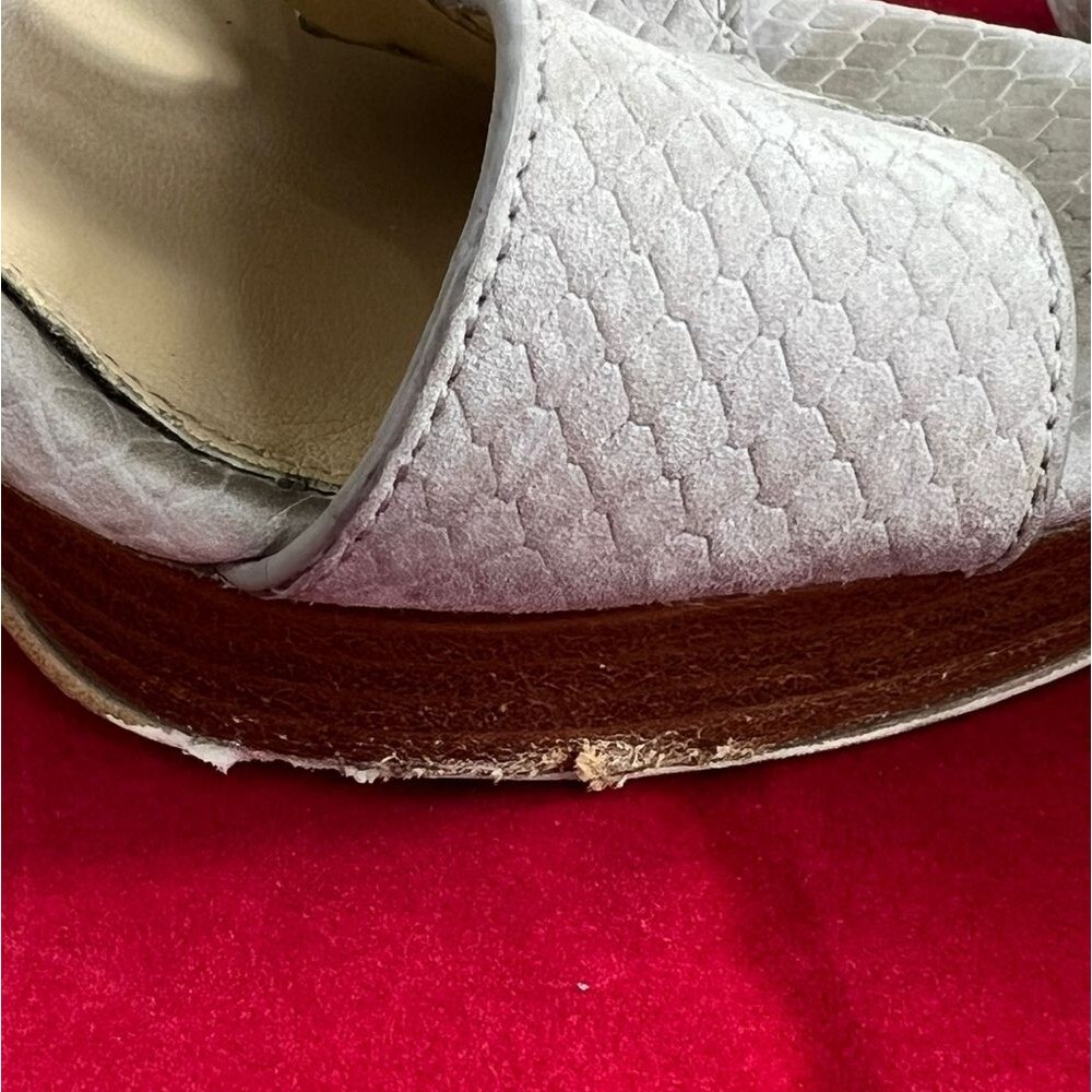 Michael Michael Kors Berkeley Snakeskin Leather T-Strap Platform Sandals, 8 - Picture 14 of 14